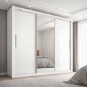 Ver imagem 1 de Guarda-Roupa Casal com Espelho 3 Portas 4 Gavetas 185,5cm Viena Yescasa