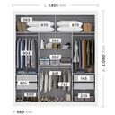 Ver imagem 4 de Guarda-Roupa Casal com Espelho 3 Portas 4 Gavetas 185,5cm Viena Yescasa