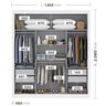 Guarda-Roupa Casal com Espelho 3 Portas 4 Gavetas 185,5cm Viena Yescasa - 4