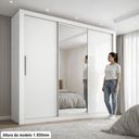 Ver imagem 5 de Guarda-Roupa Casal com Espelho 3 Portas 4 Gavetas 185,5cm Viena Yescasa