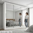 Ver imagem 5 de Guarda-Roupa Casal 3 Portas com Espelho e 4 Gavetas 185,5cm Viena Yescasa Branco