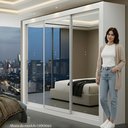 Ver imagem 5 de Guarda-Roupa Casal 3 Portas com Espelho e 4 Gavetas 185,5cm Viena Yescasa