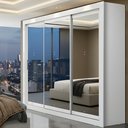 Ver imagem 1 de Guarda-Roupa Casal 3 Portas com Espelho e 4 Gavetas 185,5cm Viena Yescasa