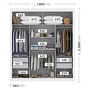 Ver imagem 4 de Guarda-Roupa Casal 3 Portas com Espelho e 4 Gavetas 185,5cm Viena Yescasa