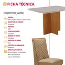 Ver imagem 7 de Mesa de Jantar Olimpia 120cm Tampo MDF Vidro com 4 Cadeiras Yasmin