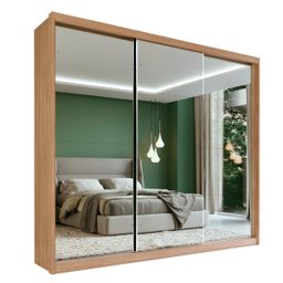 Guarda Roupa Casal 3 Portas com Espelho e 2 Gavetas 100% MDF London Yescasa - 3 Guarda Roupa Casal 3 Portas com Espelho e 2 Gavetas 100% MDF London Yescasa - 3