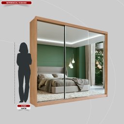 Guarda Roupa Casal 3 Portas com Espelho e 2 Gavetas 100% MDF London Yescasa - 11 Guarda Roupa Casal 3 Portas com Espelho e 2 Gavetas 100% MDF London Yescasa - 11