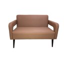 Ver imagem 1 de Namoradeira Santorini em Tecido Sintético Ideal para Escritório - Cappuccino