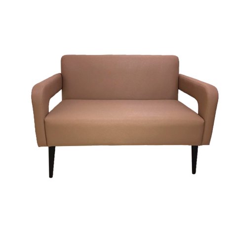 Namoradeira Santorini em Tecido Sintético Ideal para Escritório - Cappuccino