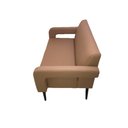 Ver imagem 3 de Namoradeira Santorini em Tecido Sintético Ideal para Escritório - Cappuccino