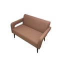 Ver imagem 2 de Namoradeira Santorini em Tecido Sintético Ideal para Escritório - Cappuccino