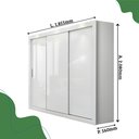 Ver imagem 3 de Guarda-Roupa Casal 3 Portas 4 Gavetas 185,5cm Viena Yescasa Branco