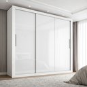 Ver imagem 1 de Guarda-Roupa Casal 3 Portas 4 Gavetas 185,5cm Viena Yescasa Branco