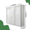 Guarda-Roupa Casal 3 Portas 4 Gavetas 185,5cm Viena Yescasa - 3