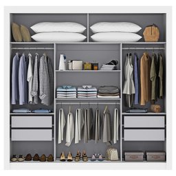 Guarda-Roupa Casal 3 Portas 4 Gavetas 185,5cm Viena Yescasa - 4