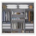 Ver imagem 7 de Guarda-Roupa Casal 3 Portas 4 Gavetas 185,5cm Viena Yescasa Branco