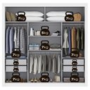 Ver mais imagens de Guarda-Roupa Casal 3 Portas 4 Gavetas 185,5cm Viena Yescasa Branco