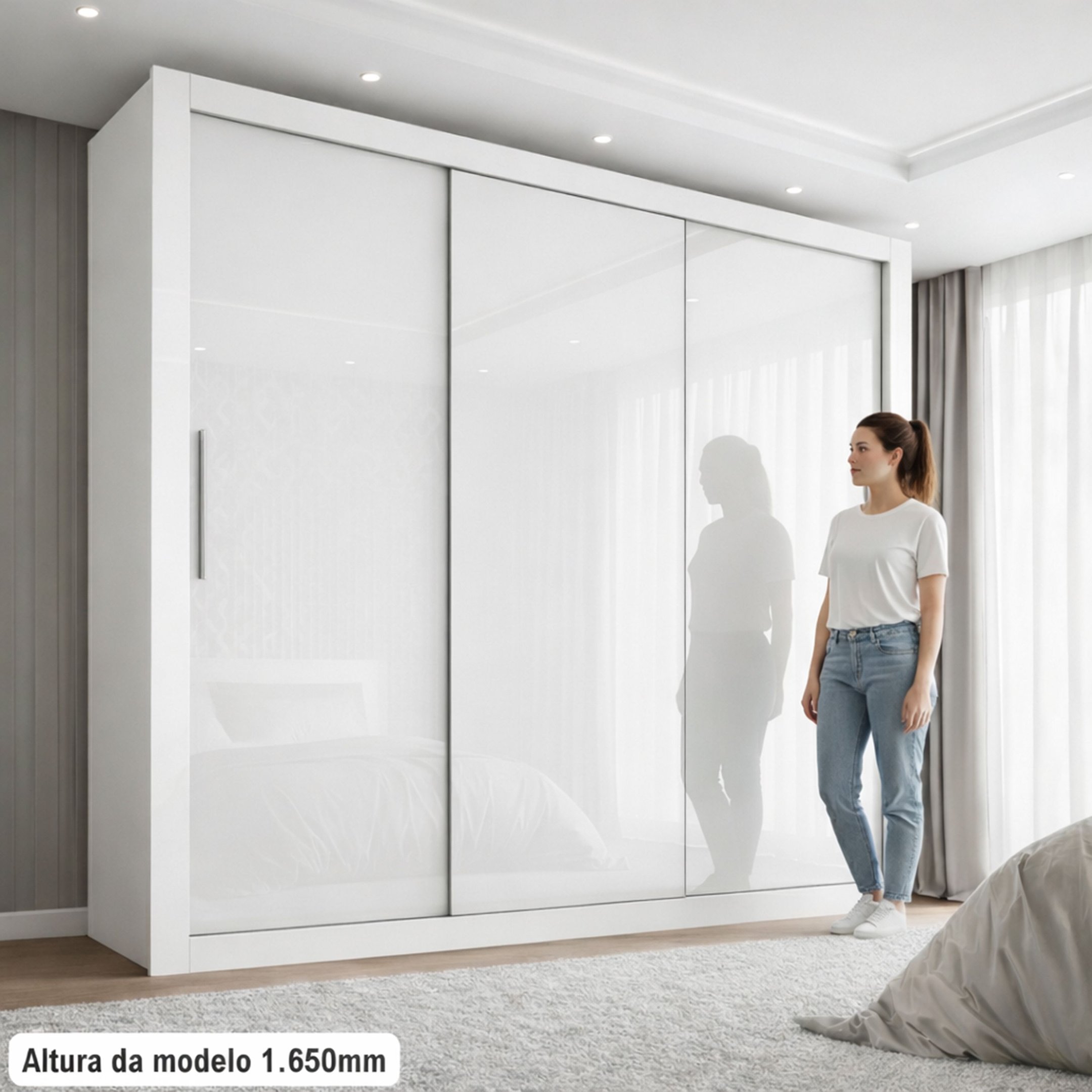 Guarda-Roupa Casal 3 Portas 4 Gavetas 185,5cm Viena Yescasa