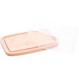 10 Manteigueiras Bambu Tampa Plástica Lyor 19x12,5x6cm Restaurante Porta Queijos Mesa Posta - 9