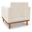 Ver imagem 2 de Poltrona para Sala Decorativa Estofada Tecido Linho Bege