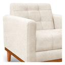 Ver imagem 3 de Poltrona para Sala Decorativa Estofada Tecido Linho Bege
