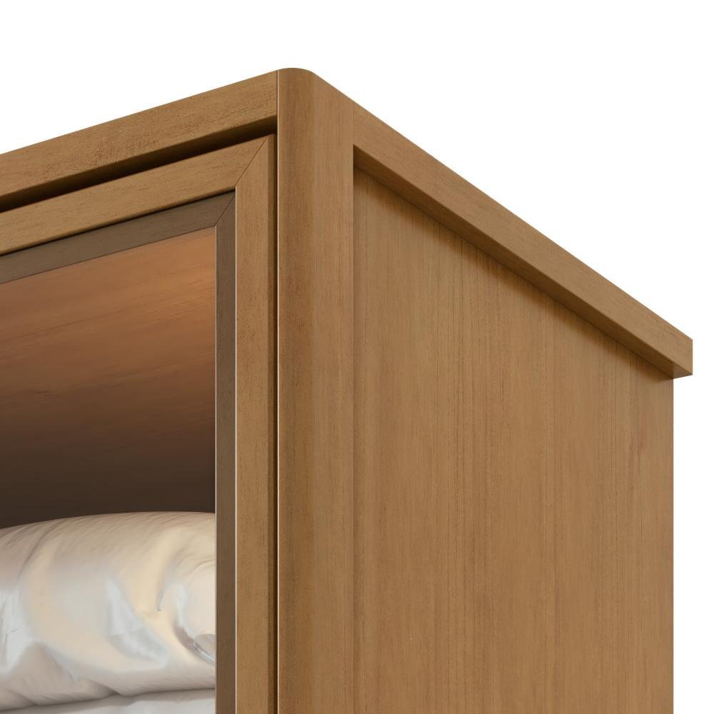 Guarda-roupa Casal Solaris 6 Portas com Vidro Fumê e Pes Amendoa Clean - 9