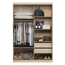 Ver imagem 6 de Guarda-Roupa Solteiro com Espelho 2 Portas de Correr 2 Gavetas Tuco Yescasa