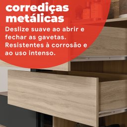 Guarda-Roupa Solteiro com Espelho 2 Portas de Correr 2 Gavetas Tuco Yescasa - 12