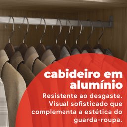 Guarda-Roupa Solteiro com Espelho 2 Portas de Correr 2 Gavetas Tuco Yescasa - 11