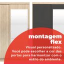 Ver imagem 5 de Guarda-Roupa Solteiro com Espelho 2 Portas de Correr 2 Gavetas Tuco Yescasa