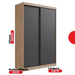 Guarda-Roupa Solteiro 2 Portas Correr 2 Gavetas Tuco Yescasa - 8