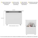 Ver imagem 5 de Caixa De Brinquedos Baú Organizador Com Rodízios Multimóveis Branco