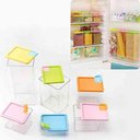 Ver imagem 5 de JOGO POTES HERNETICOS EMPILHAVEL KIT ORGANIZADOR COM 6 POTES PORTA MANTIMENTOS ALIMENTOS