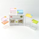 Ver imagem 3 de JOGO POTES HERNETICOS EMPILHAVEL KIT ORGANIZADOR COM 6 POTES PORTA MANTIMENTOS ALIMENTOS