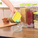 Ver imagem 6 de JOGO POTES HERNETICOS EMPILHAVEL KIT ORGANIZADOR COM 6 POTES PORTA MANTIMENTOS ALIMENTOS