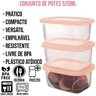 Jogo de Potes Vasilhas Plastica Frezer Microondas Kit 15 Pçs - 3