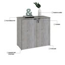 Ver imagem 3 de Armário Baixo com 02 Portas 75x80x42cm Wlab80 Snow Preto