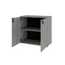 Ver imagem 5 de Armário Baixo com 02 Portas 75x80x42cm Wlab80 Snow Preto