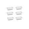 6 Organizadores Multiuso Modular Gavetas Acrílico Cristal - 1