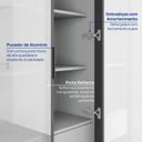 Ver imagem 6 de Cristaleira 2 Portas Reflecta 70cm Nara CabeCasa MadeiraOriginals