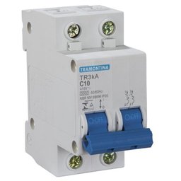Disjuntor Din Tr3Ka Bipolar C 10A Tramontina - Unico - 1