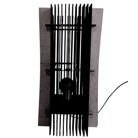 Abajur COLIBRI de Mesa -:Preto/Kit com 2 - 40x20cm e 20x20cm