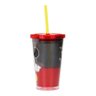 Copo Canudo Infantil Mickey Rosto 450ml Disney - 4