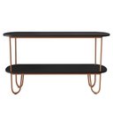 Ver imagem 3 de Aparador Requinte Pés de Aço Tubular 160 cm Preto/Cobre