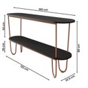 Ver imagem 4 de Aparador Requinte Pés de Aço Tubular 160 cm Preto/Cobre