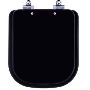 Assento Sanitário Laqueado Soft Close Debba Matte Black para Vaso Roca