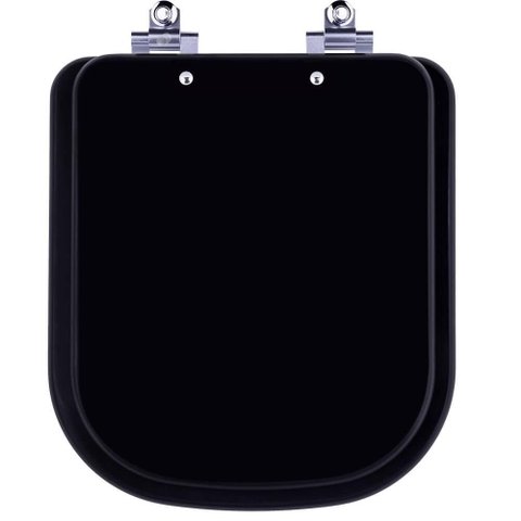 Assento Sanitário Laqueado Soft Close Debba Matte Black para Vaso Roca