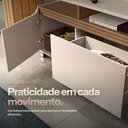 Ver imagem 5 de Estante de TV 70 pol 180cm Mabel Off White/Castanho H01 - D’Rossi