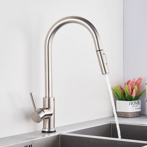 Torneira Provençal Slim Touch Níquel Escovado Monocomando de Mesa