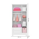 Ver imagem 5 de Quarto Infantil Guarda Roupa 3 Portas Meu Soninho, Berço e Cômoda Trocador Branco – Fdecor